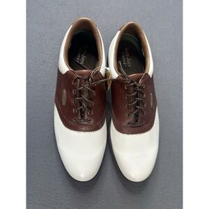 FOOTJOY GOLF SHOES WHITE BROWN MEN'S STYLE 58800 SOFT-JOYS SIERRA 10.5 N SPIKES